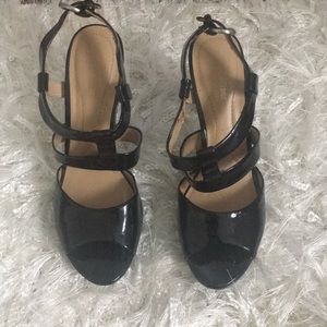 Black Patent Strappy Heels
